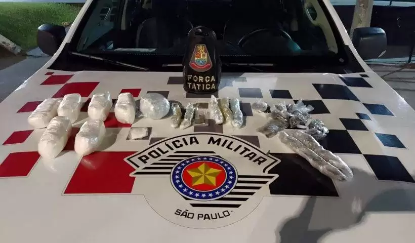 porções de droga
