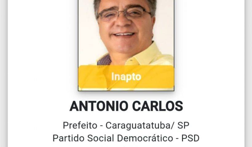 antonio carlos caraguatatuba impugnado